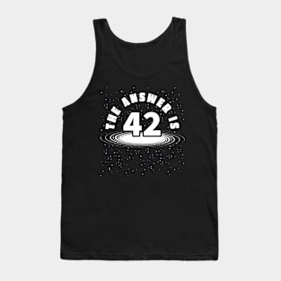 The Answer Is 42 Space Galaxy Tank Top